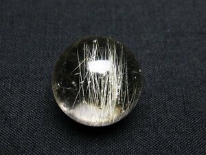 銀座東道◆天然石最高級品金針ルチル 水晶 球形原石 ※欠け箇所などあり 17mm [T318-5027]
