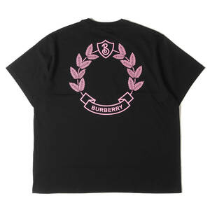 BURBERRY バーバリー Tシャツ サイズ:XL 近年モデル オーク リーフ クレスト クルーネック 半袖Tシャツ Oak Leaf Crest T-Shirt ブラック