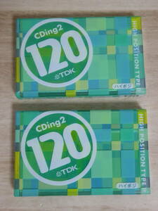 [m13200y k] TDK CDing2 120　2本セット　ハイポジ　カセットテープ