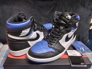 エア ジョーダン1 NIKE AIR JORDAN 1 RETRO HIGH OG BLACK/ROYAL BLUE US11 29cm 国内正規品 555088-041 黒タグ 美品箱付 黒白青 royal toe