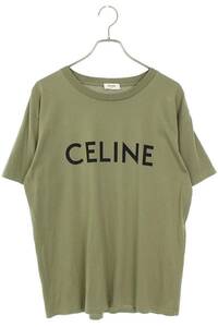 セリーヌバイエディスリマン CELINE by Hedi Slimane 2X681671Q サイズ:XS ルーズフィットロゴプリントTシャツ 中古 NO05