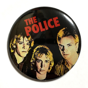 58mm デカ缶バッジ POLICE ポリス Sting スティング Garage Punk New Wave Power Pop ガレージパンク パワーポップ ニューウェーブ