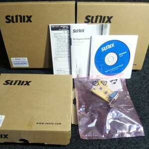 SUNIX SER6427AL-C　RS232C　シリアル通信　PCI-Eカード　ロープロ対応　未使用　3個セット