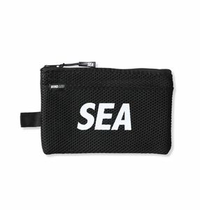 【新品未使用】 22SS 新作 新品 WIND AND SEA ウィンダンシー MESH ZIPPER POUCH ポーチ 小物 BLACK ブラック 黒色 即決早い者勝ち