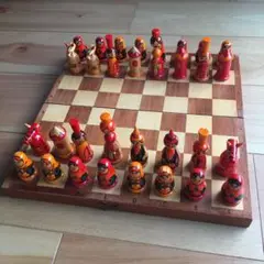 ロシア製　チェスボード　マトリョーシカ