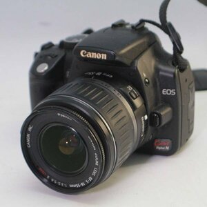 Canon EOS KISS DIGITAL N デジタル一眼レフカメラ 本体＋EF-S 18-55mm 1:3.5-5.6 II USMズームレンズ【充電器欠品】キヤノン◆824f24