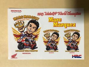 モトGP HRC HONDA RACING ホンダ・レーシング マルク・マルケス チャンピオン ステッカー motoGP 日本GP もてぎ