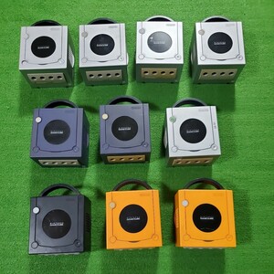 GAMECUBE ゲームキューブ 本体 10台 まとめ売り まとめて Nintendo 任天堂 オレンジ ブラック シルバー バイオレット ゲーム機器 