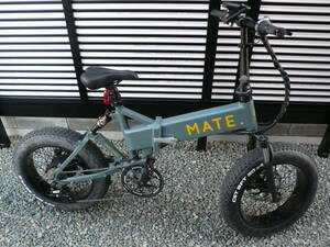 売切り！美品！ MATE BIKE MATE X 250 Jet Grey 油圧式ディスクブレーキ メイトバイク 電動アシストバイク 折り畳