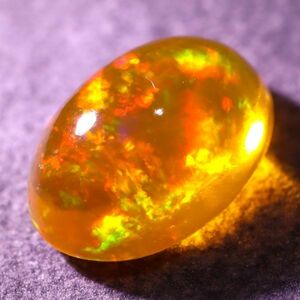 天然ファイアオパール メキシコ産 1.265ct 欧泊 宝石 ジュエリー 遊色 ファイヤーオパール 天然 墨西哥 loose jewelry fire opal