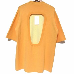 新品同様 22SS PETER DO ピータードゥ OVERSIZED CUT OUT T SHIRT カットアウト 半袖 オーバーサイズ Tシャツ XS ライトイエロー系