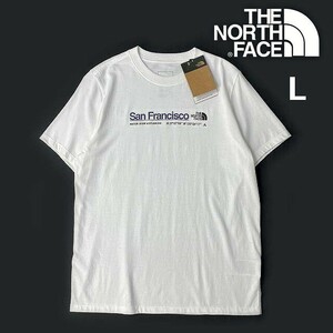 1円～!売切!【正規新品】THE NORTH FACE◆W SHORT-SLEEVE CITY TEE 半袖 Tシャツ US限定 サンフランシスコ 男女兼用 登山(L)白 180902-15