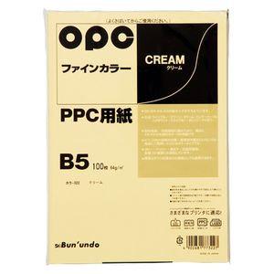 4902681773227 ファインカラーＰＰＣ　Ｂ5　100枚入 ＰＣ関連用品 ＯＡ用紙 コピー用紙（カラー用紙） 文運堂 カラー322 クリーム