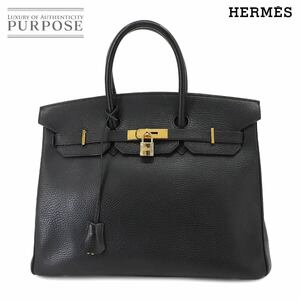 エルメス HERMES バーキン35 ハンド バッグ アルデンヌ ブラック □G刻印 ゴールド 金具 Birkin 35 90227193