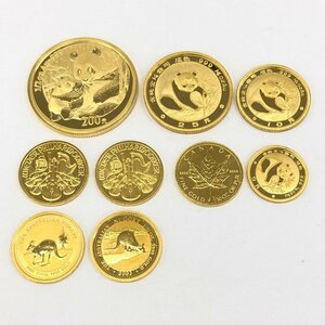 K24IG パンダ金貨/メープル金貨/カンガルー金貨/ウィーン金貨 9点 おまとめ 総重量43.7ｇ【CDAL6059】