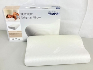TEMPUR テンピュール Original Pillow オリジナルネックピロー 枕 Mサイズ 元箱有 枕カバー付 寝具 中古 K8726775