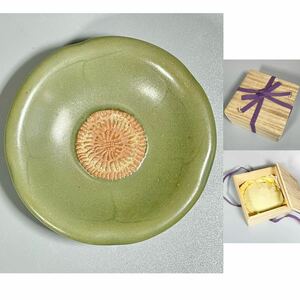 時代　青磁　皿　鉢　箱付　唐物　中国古美術　サイズ：14.1cm