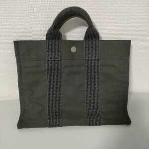 1円スタート 送料込 美品 使用数回 HERMES エスメス エールライン バック グレー