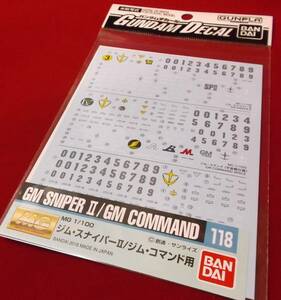 GD118　ガンダムデカール　MG　ジム・スナイパーⅡ / ジム・コマンド 用①　定形84円対応　コロニー戦仕様　宇宙戦仕様　EFSF