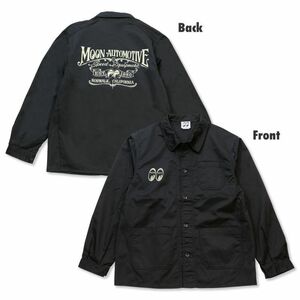 送料200円　MOON Automotive ワーカーズ ジャケット [MQW050BK]　MOONEYES　Mサイズ