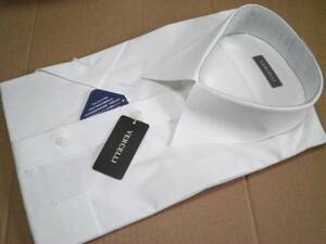 サイズ ３L 45-半袖*VERCELLI*NANO-TEX 高級Yシャツ 形態安定加工