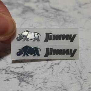 Jimny メッキ調ステッカー(4cm)2枚セット■SUZUKI ジムニー JB23 JB33 JB43 JB64 JB74 JA11 JA12 JA22 SJ30 シエラ■クーポンポイント