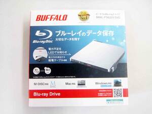 ☆美品☆　BUFFALO　M-DISC対応　ポータブルBlu-rayドライブ　BRXL-PT6U2V-SVD　ポータブルブルーレイドライブ