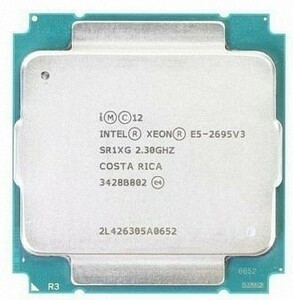 2個セット Intel Xeon E5-2695 v3 SR1XG 14C 2.3GHz 35MB 120W LGA2011-3 DDR4-2133