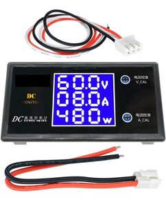 デジタル電圧計 DC 0-100V 10A ディスプレイデジタル電圧計電流計電力計電圧電流電力計ボルトテスター 12V 24V 36V 1000 W ソーラーパネル