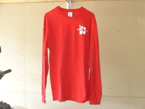 ☆即決 古着 長袖Tシャツ 赤 お引取りOK 横浜☆