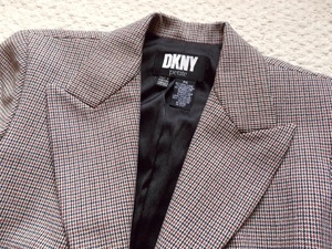  ★送料無料★【DKNY】人気の千鳥格子 3Bストレッチジャケット