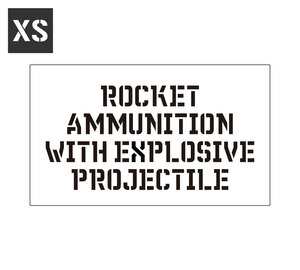 ステンシルシート ステンシルプレート ステンシル アルファベット DIY クイックステンシル サイズXS ROCKET AMMUNITION ロケット弾
