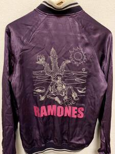 ★値下げ交渉あり★ ヒステリックグラマー RAMONESスカル刺繍スカジャン★L989★Sサイズ相当★バック刺繍 hysteric glamour 超名作 値下げ 