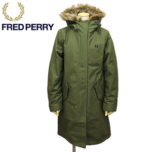 FRED PERRY (フレッドペリー) J4132 ZIP IN LINER PARKA フィッシュテイル パーカー レディース FP508 Q50PARKAGREEN 10