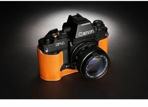 新品 本革カメラケース キャノン Canon NEW F1用 ブラウン