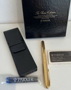 ■【未使用品】 PARKER パーカー 万年筆 ペン先 750 18k 刻印 筆記用具 高級文具 インク ケース付