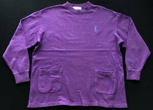 90s イヴサンローラン YSL スウェット 長袖Tシャツ ポケット付き　　薄手 90年代 日本ライセンス 正規品 Yves Saint Laurent 柳5931