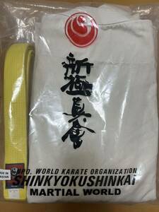 ★送料込★新極真会★4号★空手道着★生成★ほぼ新品です★帯はおまけと思って下さい★どうぞよろしくお願い致します。