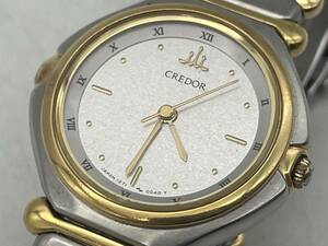 SEIKO セイコー　本物　CREDOR クレドール　1271-0030　STEEL+22KT　クォーツ　高級レディース時計　電池交換済