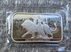 ウナとライオン 2024年 ロイヤルミント 純銀 1オンス シルバーバー インゴット 銀棒 Una Lion Royal Mint 1oz カプセルケース付