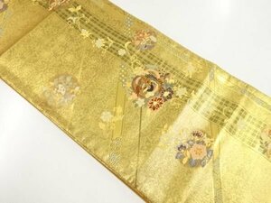 091249# 【1円～】花鳥模様織り出し袋帯