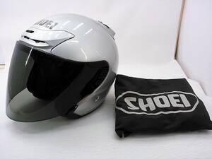 【送料無料】SHOEI ショウエイ J-FORCEII J-FORCE2 ミストシルバー Lサイズ スモークシールド付き ジェットヘルメット