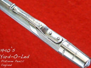 ◆レア◆1940年代製 Yard-O-Led プラチナインペンシル イギリス◆ 1940’s YARD O LED Propelling Mechanical Pencil Platinine England◆