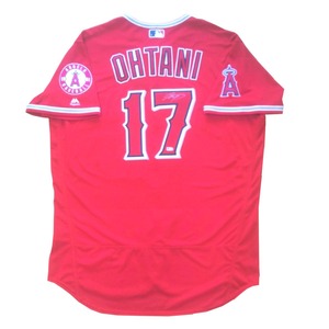 ■MLB認定登録【2018 R.O.Y.！】#17 大谷翔平／S. OHTANI TOPPS Authentic Auto. Jersey（Majestic社製 52 Size） 