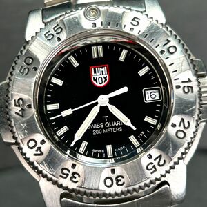 LUMINOX ルミノックス NAVY SEAL ネイビーシールズ 3200シリーズ 3202 腕時計 クオーツ アナログ ダイバーズ カレンダー メンズ 動作確認済