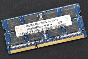 4GB PC3-10600S DDR3-1333 S.O.DIMM 204pin 2Rx8 [1.5V] [HYNIX 4G] Macbook Pro iMac (DDR3)対応 (管:SB0180 x2s