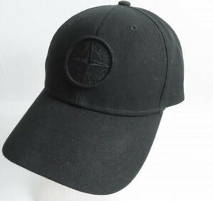 STONE　ISLAND　キャップ 帽子 ストーンアイランド 黒 ロゴ