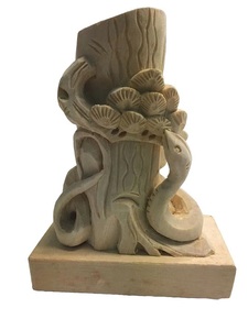 巳年の置物 巳の置物 蛇 置物 木彫り へび ヘビ 干支 木彫 置物 高さ10ｃｍ 動物