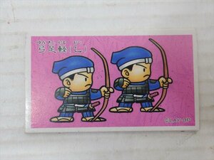 SD戦国武将列伝 弓足軽(乙) 角面子 1980～90年代頃 当時物 めんこ メンコ 戦国武将 戦国大全集 ぱっちー ビンテージ 雑貨