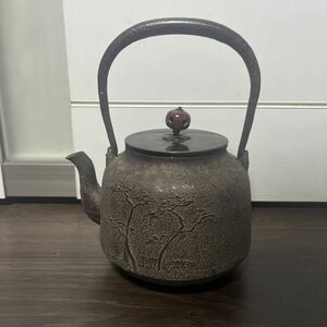 鉄瓶 煎茶道具 茶道具 急須 龍文堂 銅蓋 骨董品 茶器 鉄製 南部鉄器 